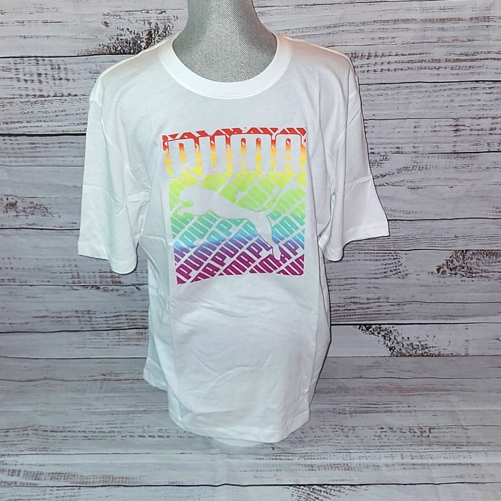 Rainbow puma tee